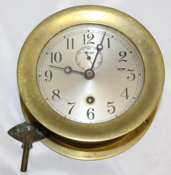 Chelsea Brass Shipsbell Clock (1 of 7)