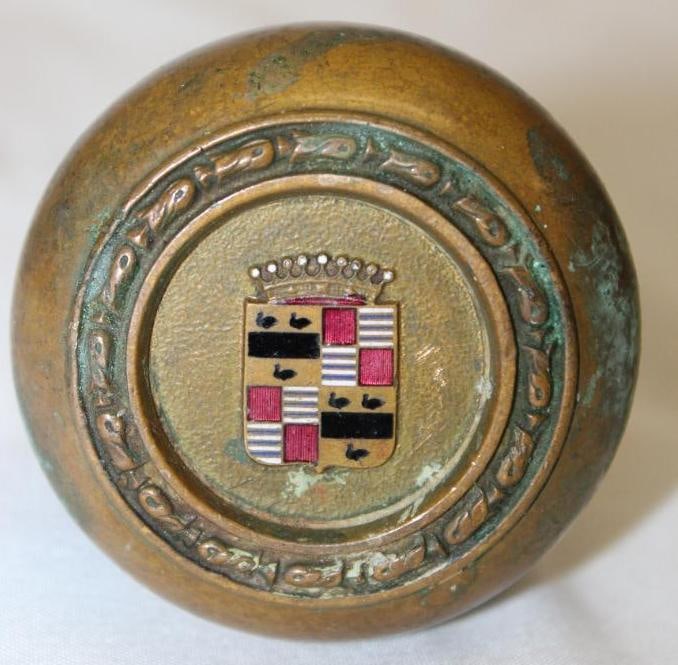Cadillac Book Hotel Brass Emblem Doorknob (1 of 3)