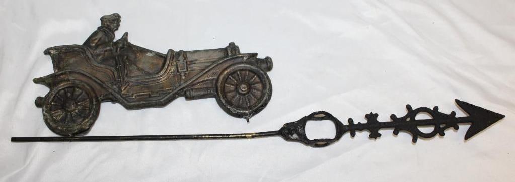 Early Automobile Speedster Figural Weathervane (1 of 6)
