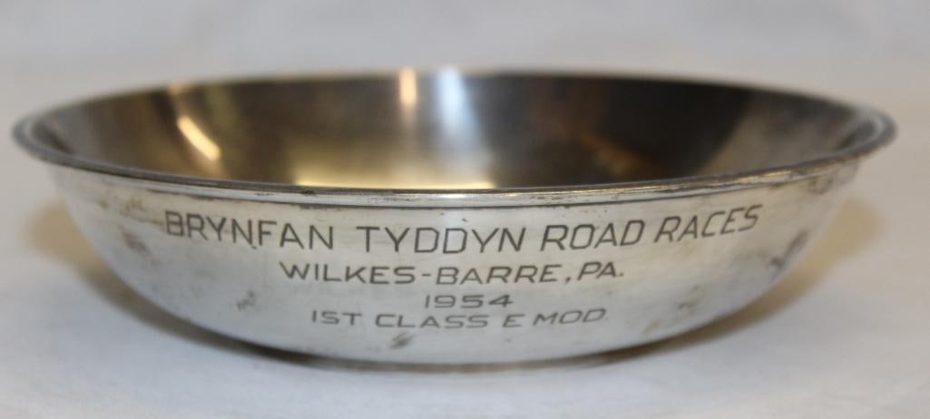 1954 Brynfan Tyddyn Road Races Wilkes-Barre PA First Place Trophy Bowl: 7" x 1.5"