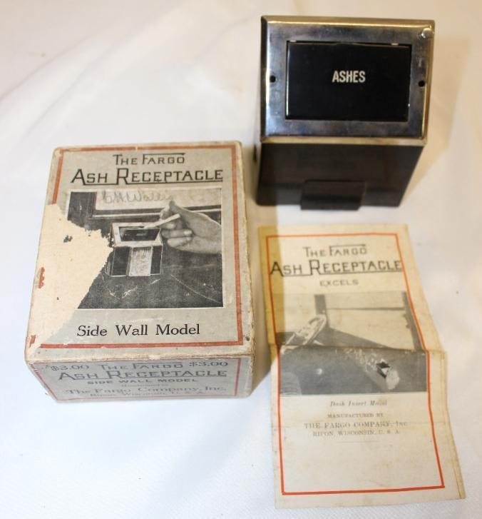 NOS The Fargo Automobile Ashtray with Original Box: 4.5" x 2.25" x 4"