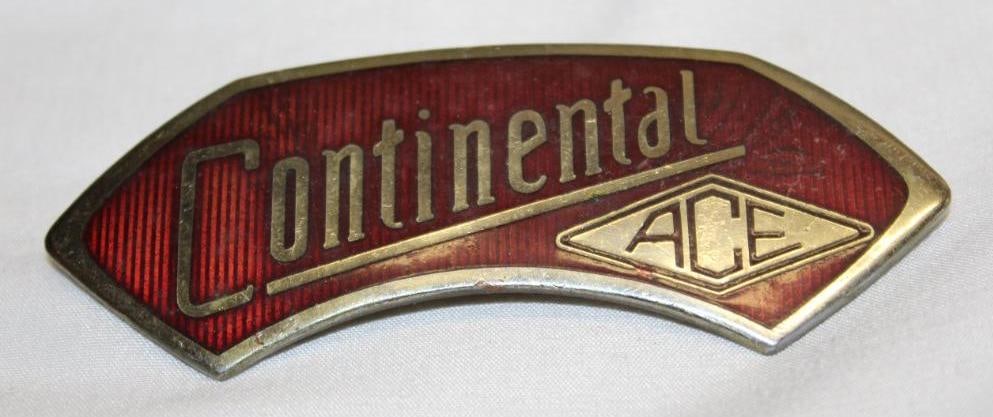 1933 Continental Ace Radiator Emblem Badge (1 of 2)
