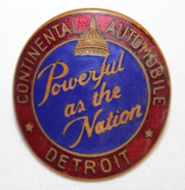 1933 Continental Ace Radiator Emblem Badge (1 of 2)