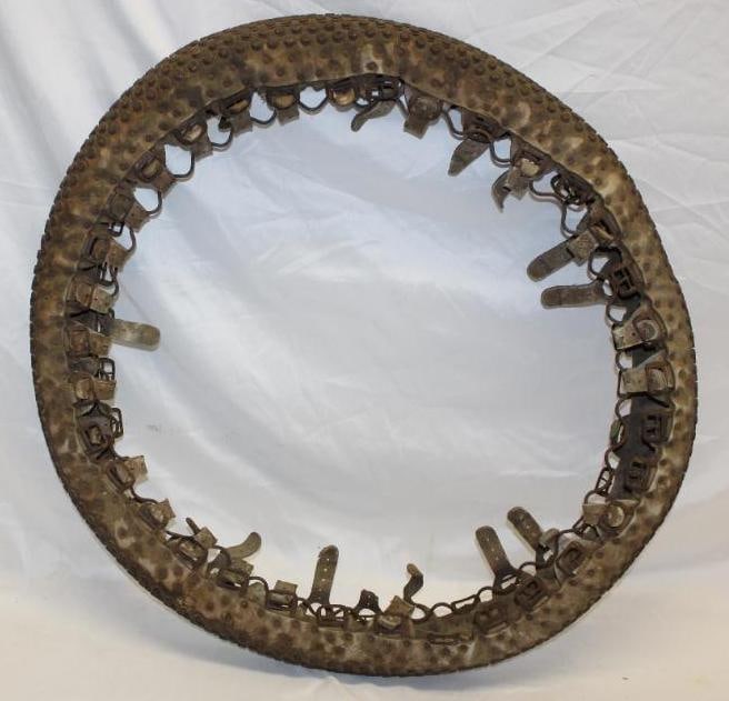 1900's-1910's Early Automobile Studded Leather Tire Cover (1 of 3)