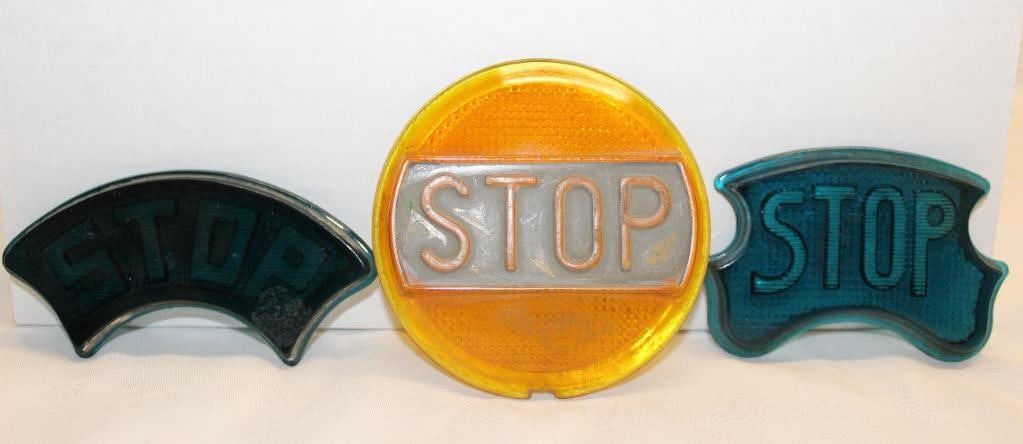 Group of 3 Stop Automobile Taillight Lenses (1 of 5)