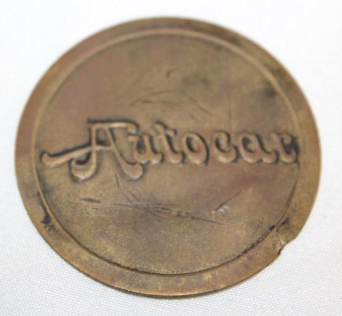 1910's Autocar Brass Radiator Emblem Badge (1 of 2)