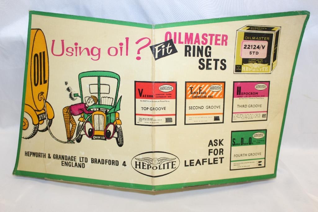Hepolite Piston Ring Cardboard Countertop Advertising Display (1 of 4)