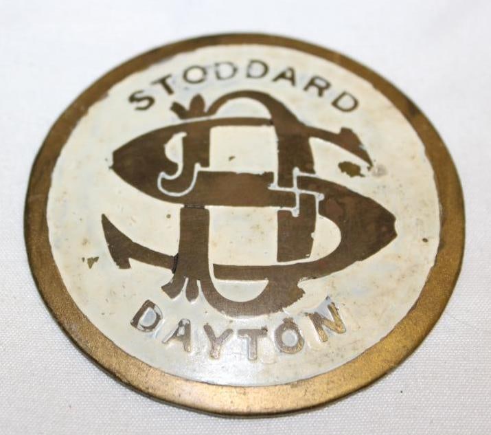1910-1913 Stoddard Dayton Brass Radiator Emblem Badge (1 of 2)
