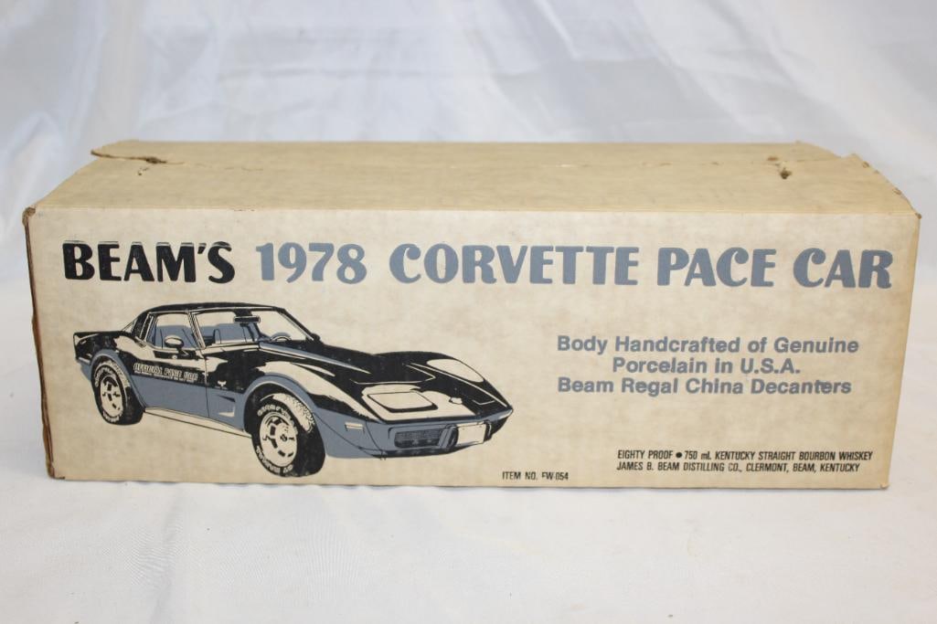 NOS 1978 Corvette Pacecar 25th Anniversary Jim Beam Decanter (1 of 6)