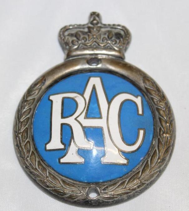 Royal Automobile Club License Plate Topper Attachment: cloisonne, 4.25" x 3.25"