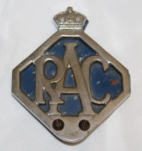 Royal Automobile Club License Plate Topper Attachment: 4.25" x 3.25"