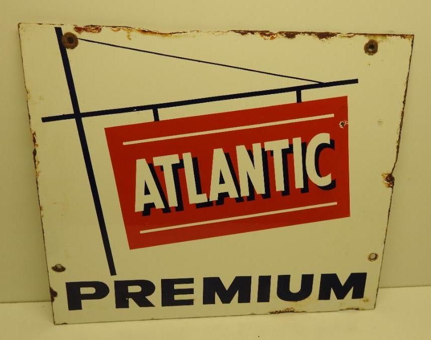 Atlantic Premium Porcelain Pump Plate Sign (1 of 4)