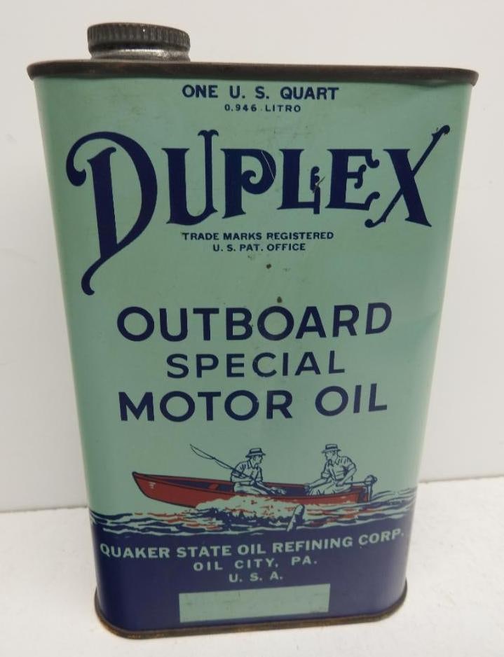 Duplex Outboard Special Motor Oil Quart Can (1 of 5)