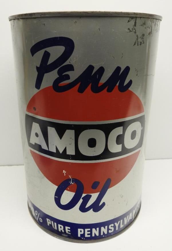Amoco Penn Motor Oil Five Quart Can (1 of 4)
