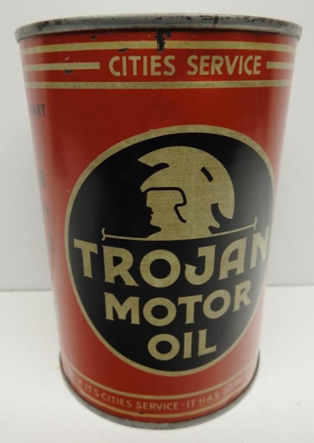Cities Service Trojan Motor Oil Quart Can (1 of 4)