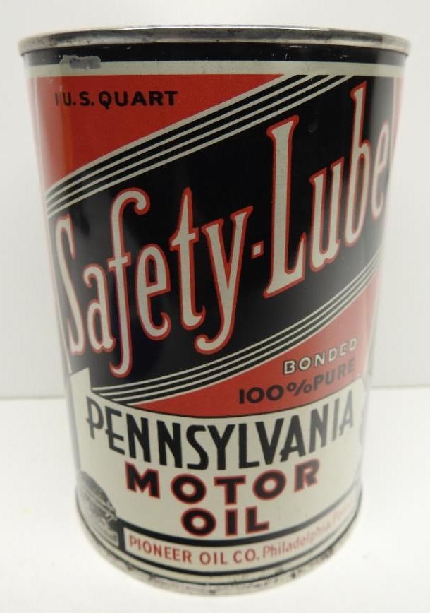 Safety Lube Pennsylvania Motor Oil Quart Can (1 of 4)