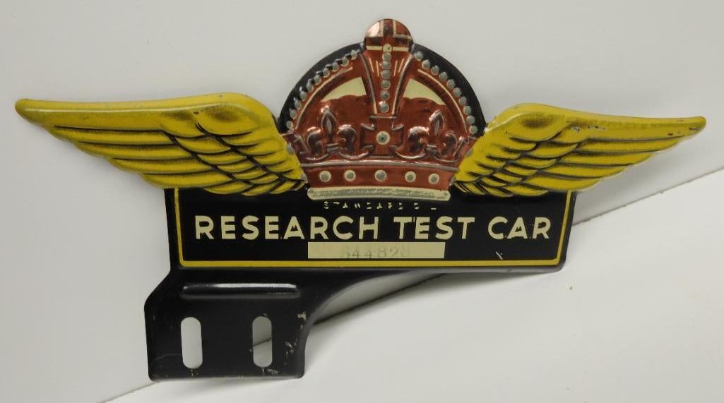 Standard Oil Red Crown License Plate Topper Sign (1 of 3)