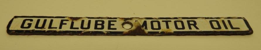 Gulf Lube Motor Oil Porcelain Sign (1 of 2)
