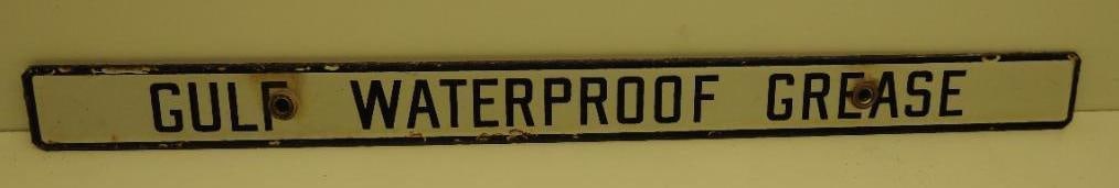 Gulf Water Proof Grease Porcelain Sign (1 of 4)
