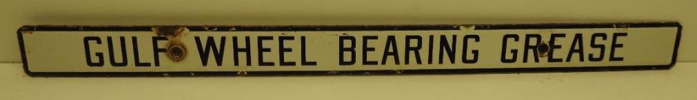 Gulf Wheel Bearing Grease Porcelain Strip Sign (1 of 4)