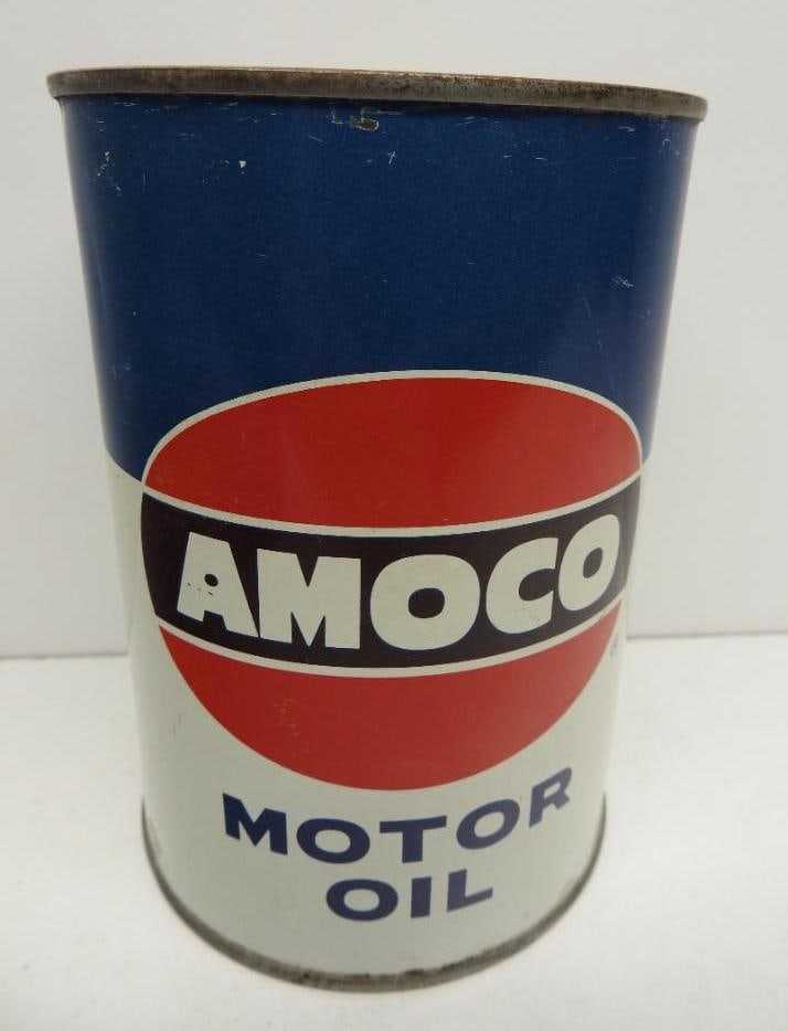Amoco Motor Oil Quart Can (Oval Logo) (1 of 4)