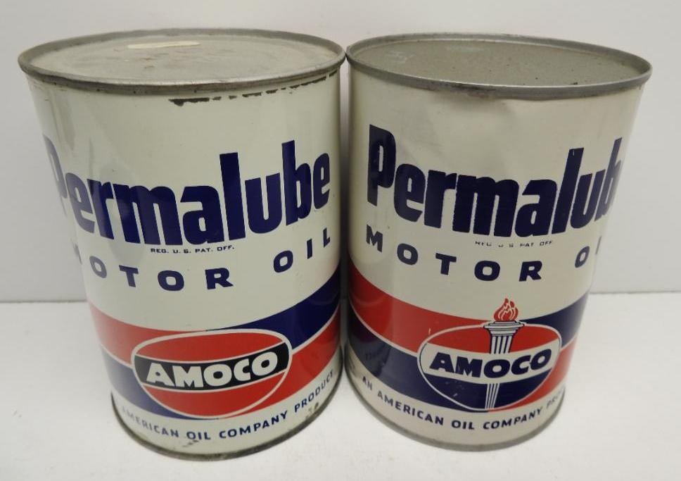 Amoco Permalube Motor Oil Quart Cans (1 of 4)