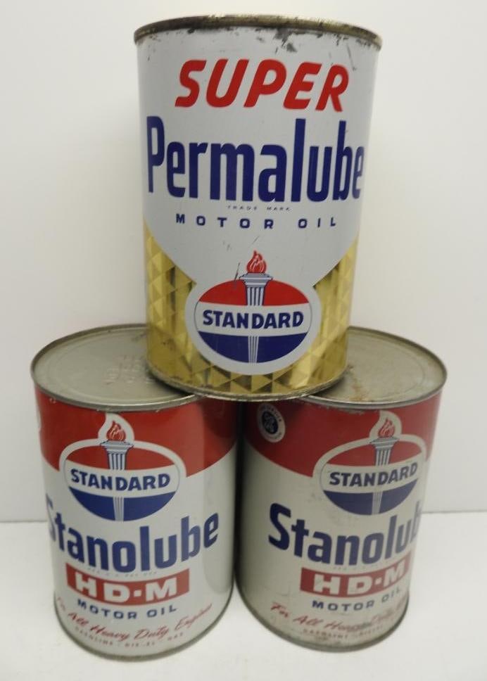 Group of Three Standard Oil Quart Cans (1 of 3)
