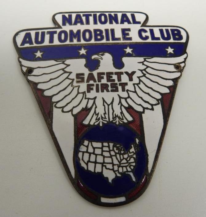 National Automobile Club License Plate Topper Sign (1 of 2)