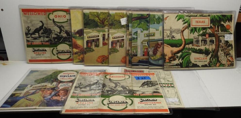 Group of 15 Sinclair Road Maps (1 of 5)