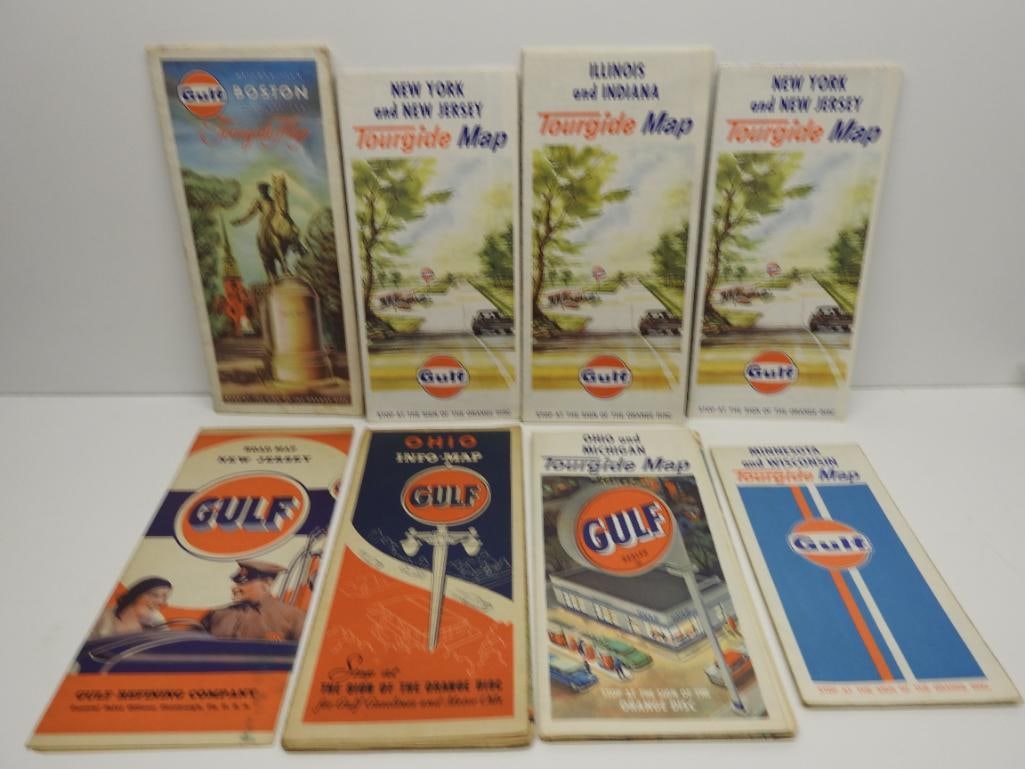 Group of Gulf Oil Road Maps (1 of 4)
