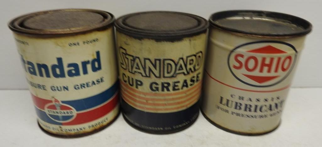 Group of Sohio and Standard 1# Grease Cans (1 of 3)