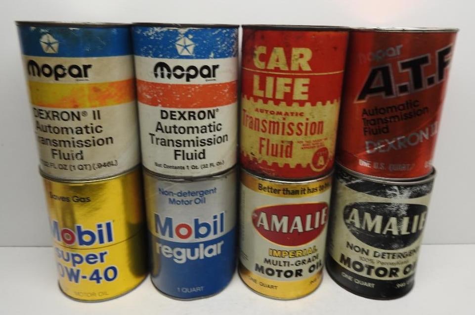 Group of Eight Quart Oil Cans (1 of 3)