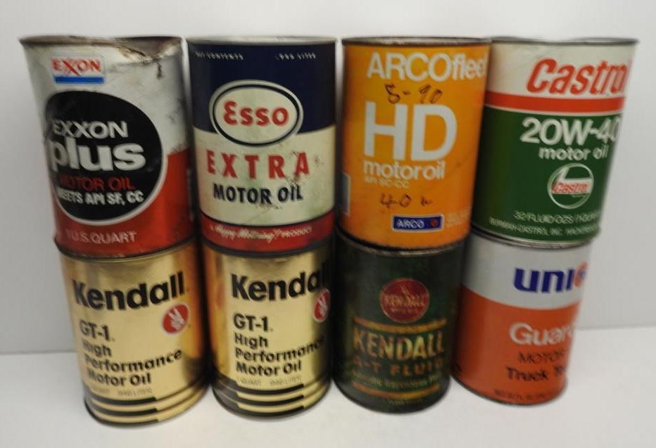 Group of Eight Quart Oil Cans (1 of 2)