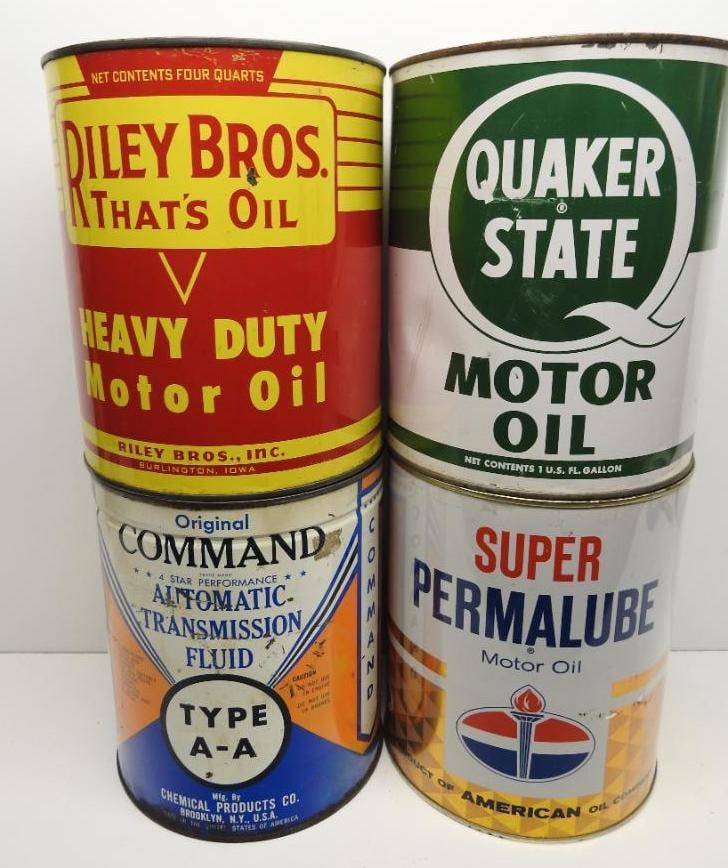 Group of Gallon Oil Cans (1 of 4)