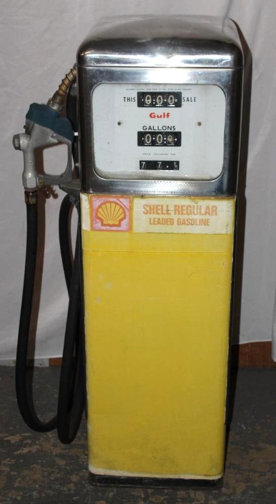Bennett Model 748 Gulf Chrome Top Gas Pump (1 of 7)