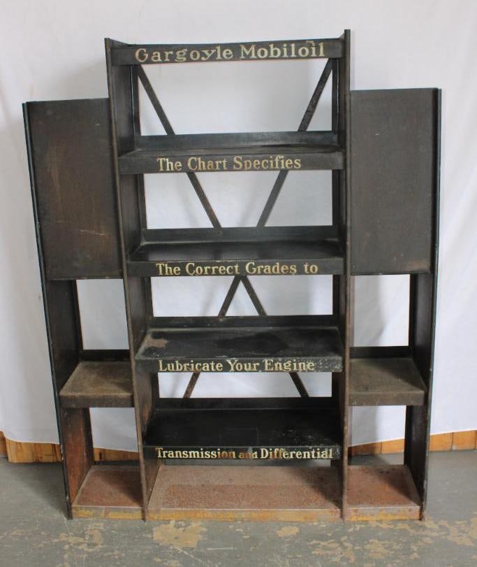 Mobiloil Gargoyle Service Station Oil Can Display Rack (1 of 9)