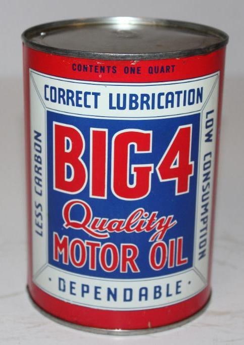 Big Four Metal One Quart Motor Oil Can (1 of 4)