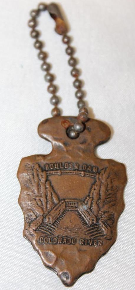 Boulder CO Dam Indian Arrowhead Advertising Watch Fob (1 of 3)