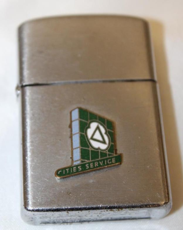 Cities Service Advertising Wellington Lighter: with cloisonne logo