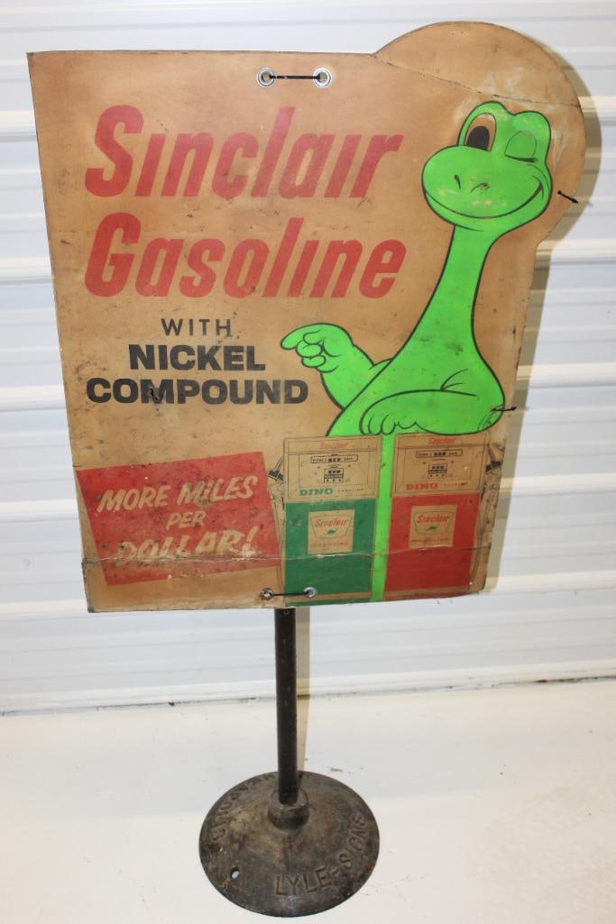Sinclair Dino Graphic Advertising Curb Sign Display (1 of 7)
