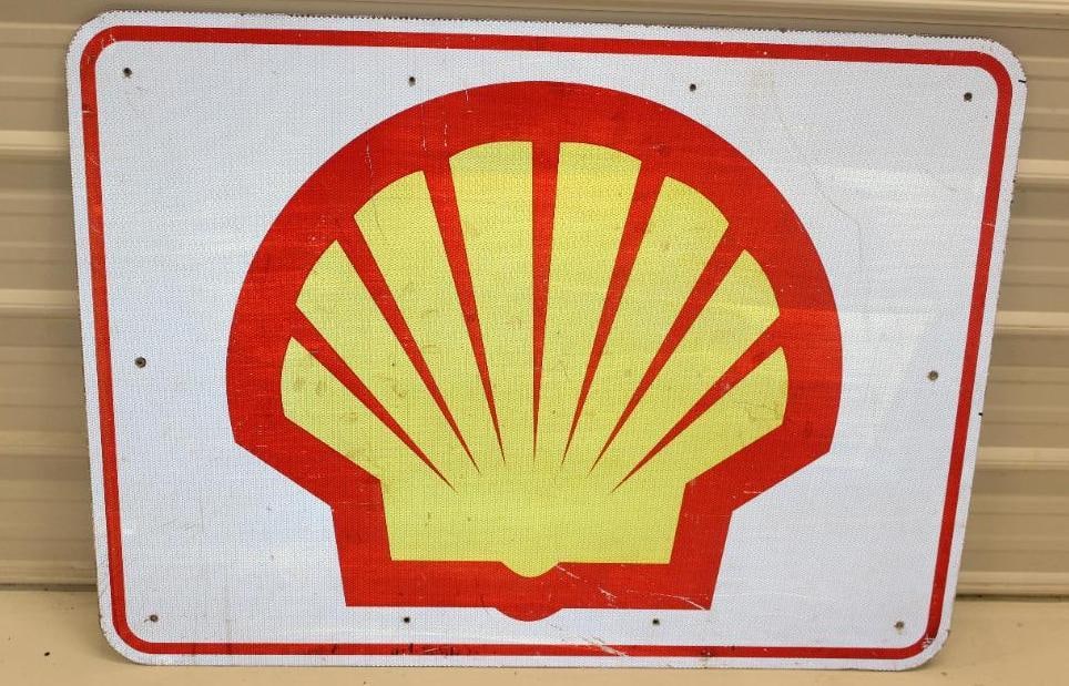 Shell Gas Station Reflective Highway Sign (1 of 2)