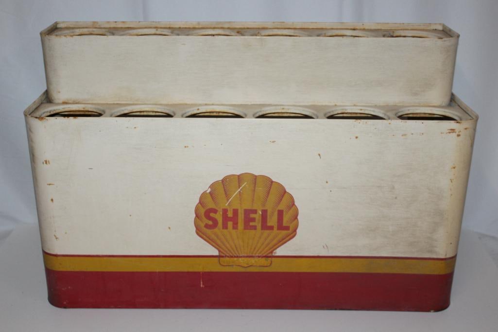Shell Oil Co Gas Station Display Oil Bottle Rack (1 of 7)