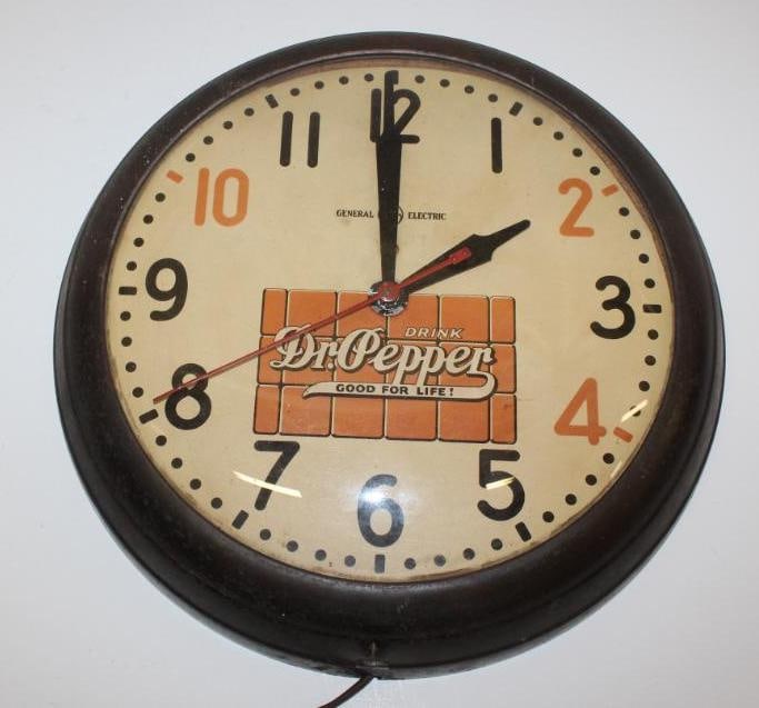Dr. Pepper Advertising Clock by General Electric (1 of 5)