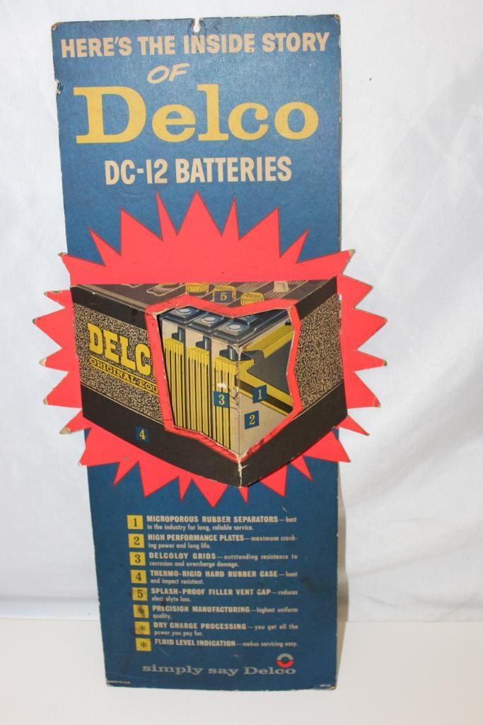 Delco DC-12 Battery Cardboard Countertop Display (1 of 5)