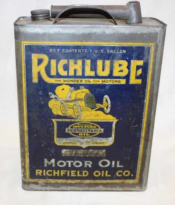 Graphic Richlube Racecar 1 Gallon Motor Oil Can (1 of 5)
