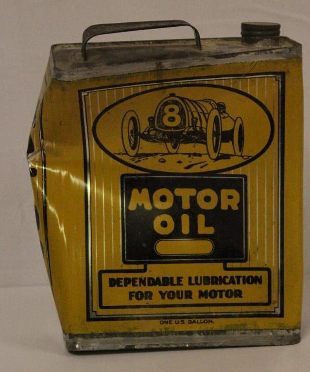 Hi-Grade Graphic 1 Gallon Motor Oil Can Cochrane, WI w/ Racecar (1 of 4)