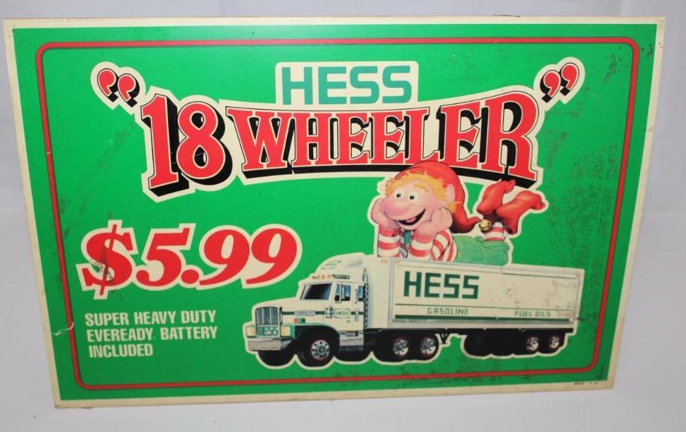 Hess Gas Station Toy Truck Advertising Gas Pump Topper Sign (1 of 3)