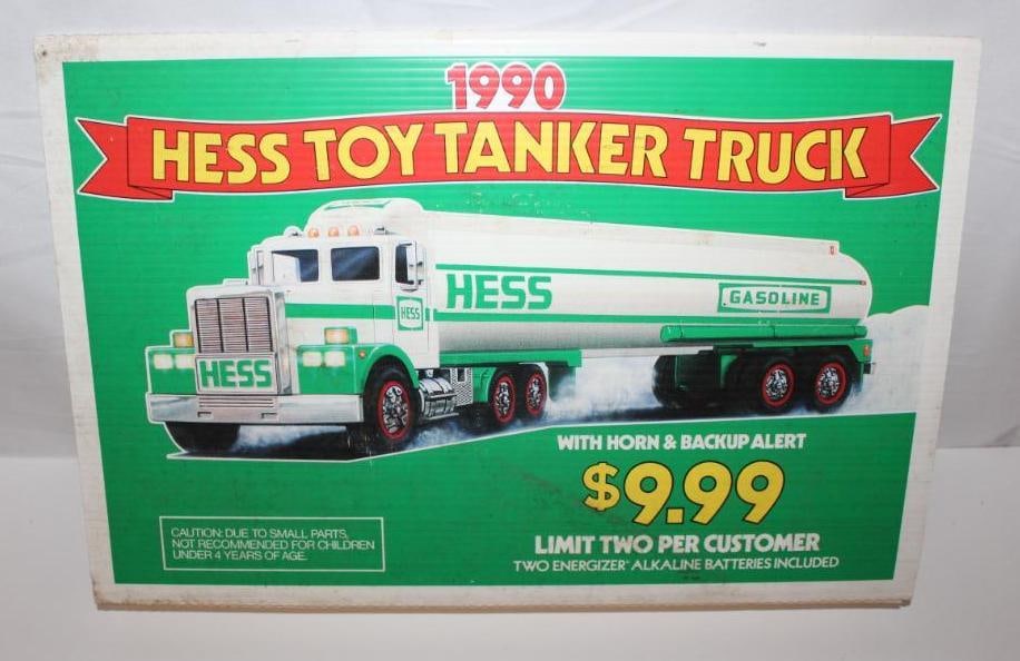 1990 Hess Gas Station Toy Truck Gas Pump Topper Sign (1 of 3)