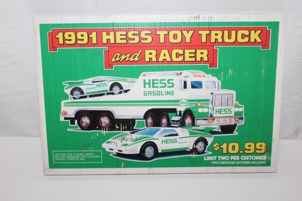 1991 Hess Gas Station Toy Truck Gas Pump Topper Sign (1 of 3)