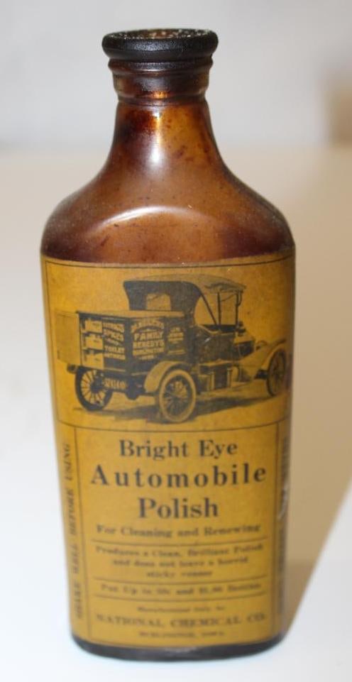 Early Graphic Bright Eye Automotive Polish Bottle (1 of 5)